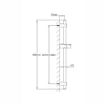 Load image into Gallery viewer, Round Black Adjustable Shower Rail with Wall Connector & Water Hose Only(PVC Hose)