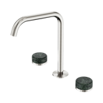 Load image into Gallery viewer, Serenity Bath/Kitchen Set Edge Spout With Verde Alpi Handle Brushed Nickel