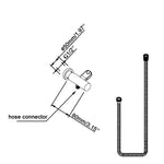 Load image into Gallery viewer, Round Black Shower Rail without Handheld Shower(Stainless Steel Hose)