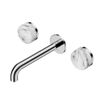 Load image into Gallery viewer, Serenity Wall Basin Set 220mm Spout With Arabescato Corchia Handle Chrome