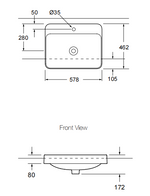 Load image into Gallery viewer, Forefront Rectangular Semi-Recessed Basin