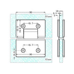 Load image into Gallery viewer, 180 DEGREE GLASS TO GLASS SHOWER HINGE 10MM GLASS BRUSHED NICKEL