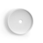 Load image into Gallery viewer, Hudson Round 400x400x120 Concrete Fluted White Basin