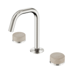 Load image into Gallery viewer, Serenity Basin Set Edge Spout With Rome Travertine Handle Brushed Nickel