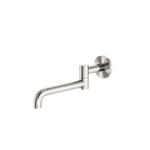 Load image into Gallery viewer, MECCA WALL MOUNTED SWIVEL BASIN/BATH SPOUT ONLY 225MM BRUSHED NICKEL