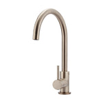Load image into Gallery viewer, Round Gooseneck Kitchen Mixer Tap - Champagne
