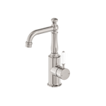 Load image into Gallery viewer, YORK BASIN MIXER WITH WHITE PORCELAIN LEVER BRUSHED NICKEL