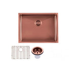 Load image into Gallery viewer, 600*450*300mm Stainless Steel Copper Single Bowl Kitchen Sink