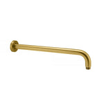 Load image into Gallery viewer, Round Brushed Brass Wall Straight Shower Arm 400mm