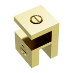 Load image into Gallery viewer, OVER-PANEL GLASS TO GLASS FITTING 10MM GLASS BRUSHED GOLD