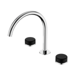 Load image into Gallery viewer, Serenity Bath/Kitchen Set Arc Spout With Marquina Black Handle Chrome