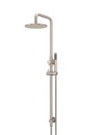 Load image into Gallery viewer, Round Combination Shower Rail 200mm Rose, Single Function Hand Shower - Champagne