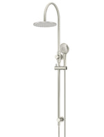 Load image into Gallery viewer, 200mm Round Overhead Shower Rail, Three Function Hand Shower - PVD Brushed Nickel
