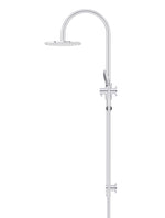 Load image into Gallery viewer, 200mm Round Overhead Shower Rail, Three Function Hand Shower - Polished Chrome