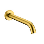 Load image into Gallery viewer, LUCID PIN Series Round Brushed Brass Bathtub/Basin Wall Spout(160mm)