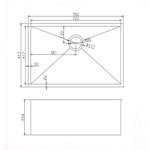 Load image into Gallery viewer, 762x457x254mm Gunmetal Stainless Steel PVD Single Bowl Kitchen Sink