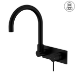 Load image into Gallery viewer, MECCA WALL BASIN/BATH MIXER SWIVEL SPOUT MATTE BLACK