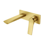 Load image into Gallery viewer, RUSHY Series Square Brushed Brass Wall Mixer with Spout(color up)(extension part)