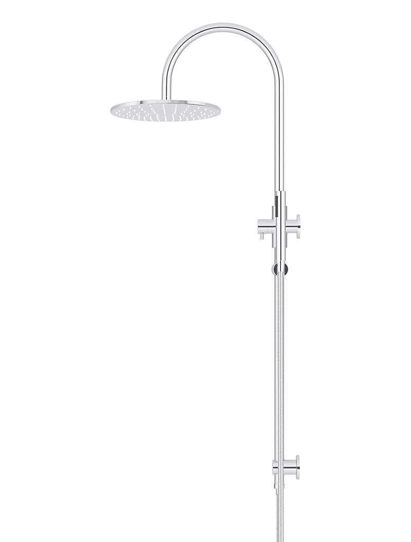 300mm Round Overhead Shower Set, Single Function Hand Shower - Polished Chrome