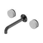 Load image into Gallery viewer, Serenity Wall Basin Set 185mm Spout With Carrara Handle Gun Metal