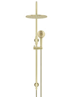 Load image into Gallery viewer, 300mm Round Overhead Shower Rail, Three Function Hand Shower - PVD Tiger Bronze