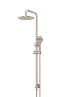 Load image into Gallery viewer, Round Combination Shower Rail 200mm Rose, Three Function Hand Shower - Champagne