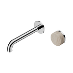 Load image into Gallery viewer, Serenity Progressive Wall Basin Mixer 185mm Spout With Rome Travertine Handle Chrome