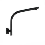 Load image into Gallery viewer, Square Black Gooseneck Wall Mounted Shower Arm