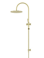 Load image into Gallery viewer, 300mm Round Overhead Shower Rail, Three Function Hand Shower - PVD Tiger Bronze