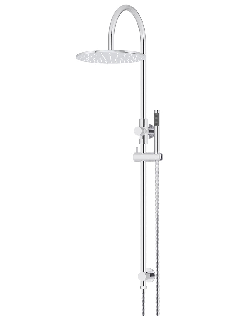 300mm Round Overhead Shower Set, Single Function Hand Shower - Polished Chrome