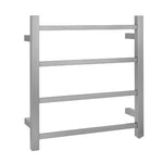 Load image into Gallery viewer, Square Brushed Nickel Electric Heated Towel Rack 4 Bars