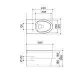 Load image into Gallery viewer, Grande Wall Faced Toilet Pan with Wrap Seat