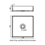 Load image into Gallery viewer, OPAL SQUARE 400MM STAINLESS STEEL BASIN GRAPHITE