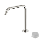 Load image into Gallery viewer, Serenity Progressive Bath/Kitchen Mixer Edge Spout With Carrara Handle Brushed Nickel