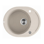 Load image into Gallery viewer, Laveo Dafne Beige Granite Single Bowl Stone Kitchen Sink 470*580*198mm(including Space Saving Siphon and Click-clack Plug)