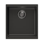 Load image into Gallery viewer, Black Carysil Enigma N100M Granite Single Bowl Stone Kitchen Sink 430*460*200mm