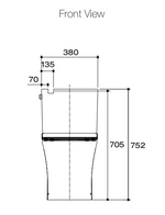 Load image into Gallery viewer, Veil 2pc BTW Toilet with Double Slim Seat - Top Inlet Only