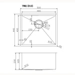 Load image into Gallery viewer, 500x440x230mm Copper Stainless Steel PVD Single Bowl Kitchen Sink