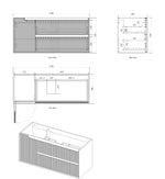 Load image into Gallery viewer, Byron Fluted with Stone Top