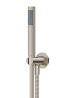 Load image into Gallery viewer, Round Hand Shower on Fixed Bracket - PVD Brushed Nickel