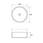 Load image into Gallery viewer, Radius Round 360x360x115 Carrara Basin