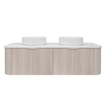 Load image into Gallery viewer, Agena Fluted Wood Grain Wall Hung Vanities Coastal Oak