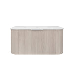 Load image into Gallery viewer, Agena Fluted Wood Grain Wall Hung Vanities Coastal Oak