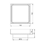 Load image into Gallery viewer, 100mm Square Tile Insert Floor Waste 80mm Outlet Brushed Nickel