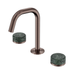 Load image into Gallery viewer, Serenity Basin Set Edge Spout With Verde Alpi Handle Brushed Bronze