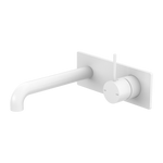 Load image into Gallery viewer, MECCA WALL BASIN/BATH MIXER HANDLE UP 185MM MATTE WHITE