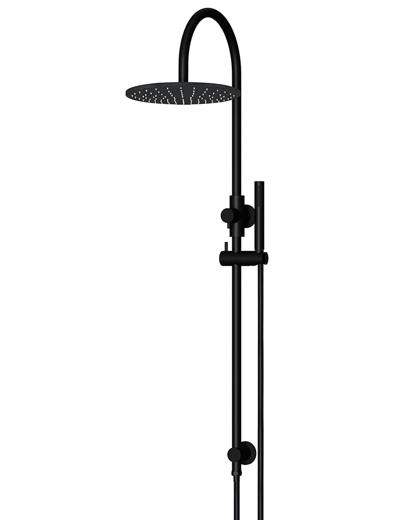 300mm Round Overhead Shower Set, Single Function Hand Shower - Matte Black
