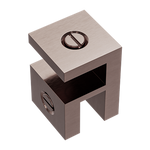 Load image into Gallery viewer, OVER-PANEL GLASS TO GLASS FITTING 10MM GLASS BRUSHED BRONZE