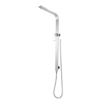 Load image into Gallery viewer, Square Chrome Shower Station without Shower Head and Handheld Shower(Wide Rail,Stainless Steel Hose)