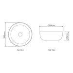 Load image into Gallery viewer, Bronte Round 390x390x130 Matte White Basin